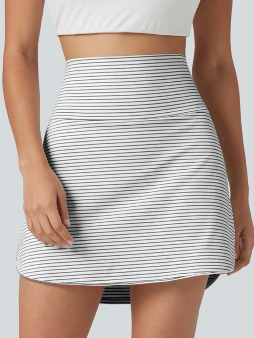 Halara Ultra High Waist Tummy Control Curved Hem Mini Skirt